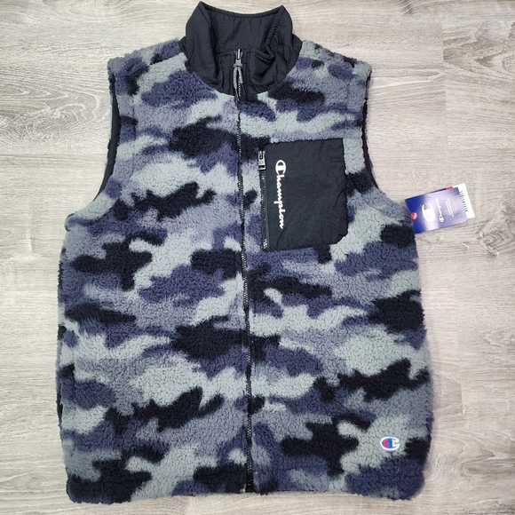CHAMPION AOP Men's Reversible Camo Zip Up Vest Medium - Picture 16 of 16